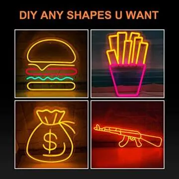 YM E-Bright Orange Neon Strip Lights for Versatile Decor