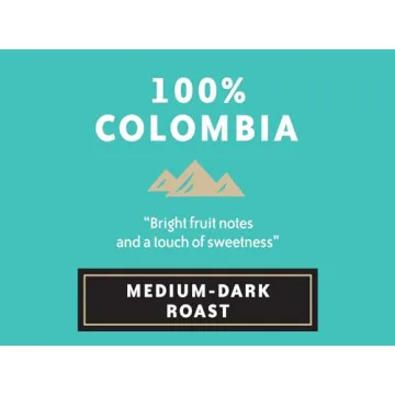 100% Colombia Medium Dark Roast Coffee - 12oz