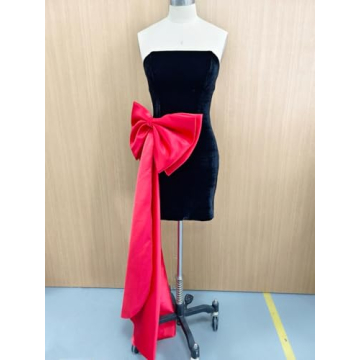 Elegant Strapless Velvet Bodycon Mini Dress for Women