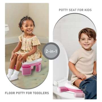 Beavtaens Portable Potty: Travel Potty with Leakproof Washable Liner 2 in 1 On The Go Potty Used as ...