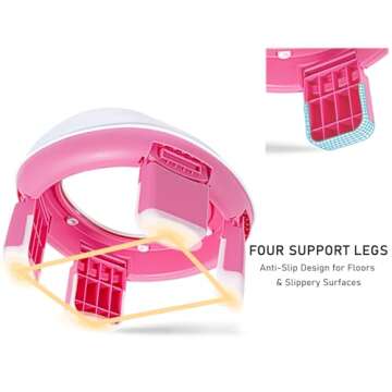 Beavtaens Portable Potty: Travel Potty with Leakproof Washable Liner 2 in 1 On The Go Potty Used as Standalone Potty & Potty Ring Car Potty with Handbag & 20 Disposable Liners (Pink)