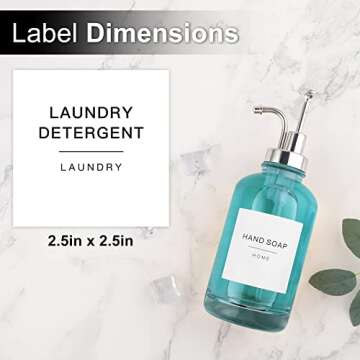180 Minimalist Laundry Labels for Jars, Laundry Stickers for Containers, Cleaning for Laundry Room Spray Bottles and Household Organization, Waterproof and Easy to Stick and Peel
