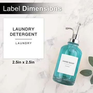 180 Minimalist Laundry Labels for Jars, Laundry Stickers for Containers, Cleaning for Laundry Room Spray Bottles and Household Organization, Waterproof and Easy to Stick and Peel