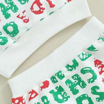 Sprifallbaby Newborn Infant Baby Boy Christmas Outfit Letter Long Sleeve Sweatshirts Tops Toddler Boys Pants Set Winter Clothes