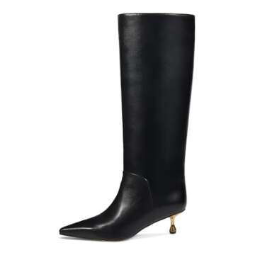 Wetkiss Women's Knee High Boots - Fashionable and Comfortable Kitten Heels