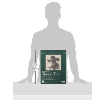 Strathmore 400 Series Sketch Pad, Toned Tan, 11x14 inch, 24 Sheets - Artist Sketchbook for Drawing, Illustration, Art Class Students