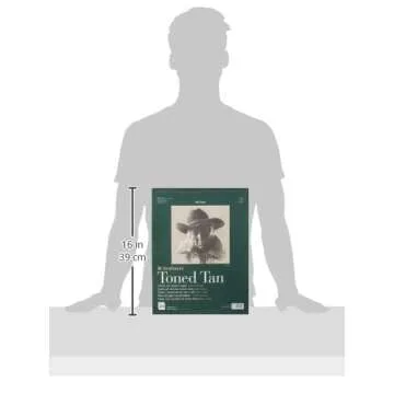 Strathmore 400 Series Sketch Pad, Toned Tan, 11x14 inch, 24 Sheets - Artist Sketchbook for Drawing, Illustration, Art Class Students