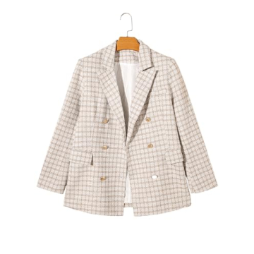 Happy Sailed Women's Business Casual Tweed Blazer