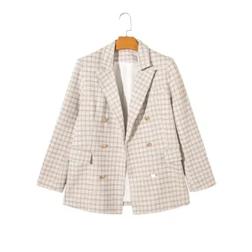Happy Sailed Women's Business Casual Tweed Blazer