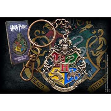 Hogwarts Crest Key Chain by Noble Collection - Enamel & Metal