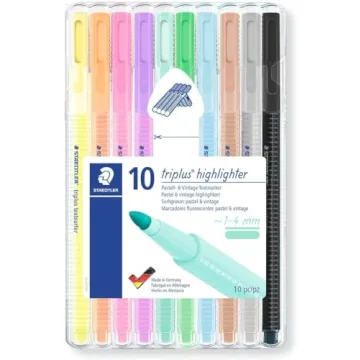 STAEDTLER Triplus Textsurfer Highlighter Pack of 10 Pastel Colors