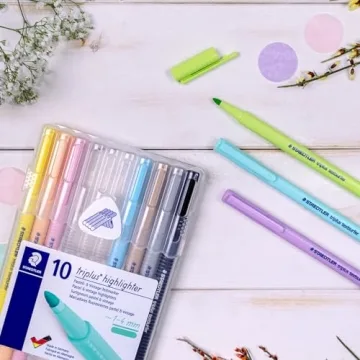 STAEDTLER Triplus Textsurfer Highlighter Pack of 10 Pastel Colors