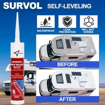 Survol RV Roof Sealant Self-Leveling 2-Pack White