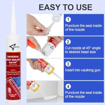 Survol RV Roof Sealant Self-Leveling 2-Pack White