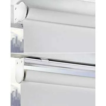 CHICOLOGY Roller Window Shades , Window Blinds , Window Shades for Home , Roller Shades , Window Treatments , Window Blinds Cordless , Door Blinds , Urban White (Light Filtering), 48"W X 72"H