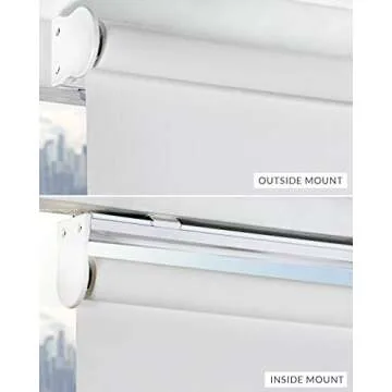 CHICOLOGY Roller Window Shades , Window Blinds , Window Shades for Home , Roller Shades , Window Treatments , Window Blinds Cordless , Door Blinds , Urban White (Light Filtering), 48"W X 72"H