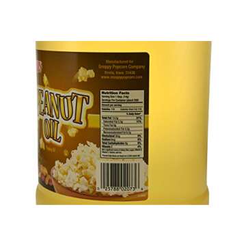 Snappy Popcorn 1 Gallon Snappy Pure Peanut Oil No Color Added, 128 Fl Oz