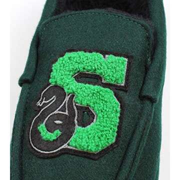 Harry Potter Men's Slytherin House Moccasin Slippers (S 5/6), Green