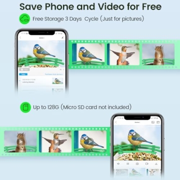 Smart Bird Feeder & Camera, 2K Video, AI Bird Recognition