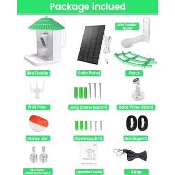 Smart Bird Feeder & Camera, 2K Video, AI Bird Recognition