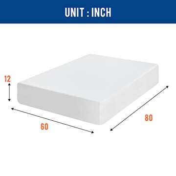 12 inch Gel Memory Foam Mattress Medium Firm Mattresses for Cool Sleep Relieving Pressure Relief Cer...