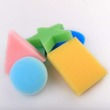 Geometric Shape Painting Sponges - 18 Pieces for Kids Fun