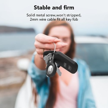 SPGUARD AirTag Secure Holder with Wire Cable - 4 Pack