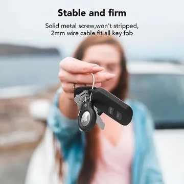 SPGUARD AirTag Secure Holder with Wire Cable - 4 Pack