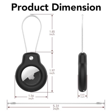 SPGUARD AirTag Secure Holder with Wire Cable - 4 Pack