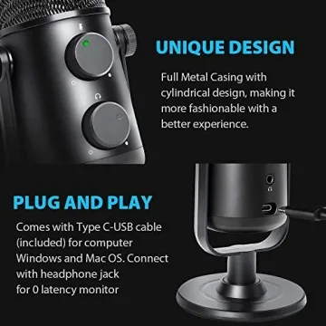 MAONO USB Microphone for Podcasting Streaming Gaming Direct