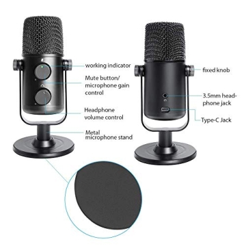 MAONO USB Microphone for Podcasting Streaming Gaming Direct