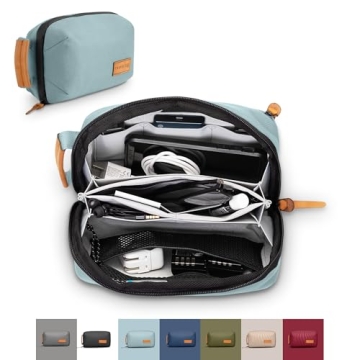 TRIPPED Travel Gear Tech Bag - Premium Organizer Pouch with Leather Accents