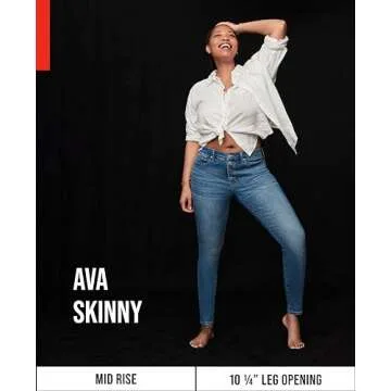 Lucky Brand Women's Mid Rise Ava Skinny Jean, CONNESS DEST CT, 29