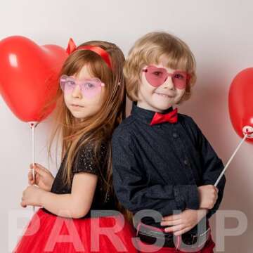 PARSUP Valentine's Day Cards & Heart Glasses for Kids