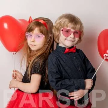 PARSUP Valentine's Day Cards & Heart Glasses for Kids