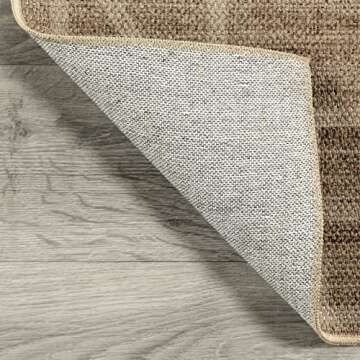 Rugs USA x Lauren Liess Velma Easy Jute Machine Washable Area Rug, 4x6, Natural