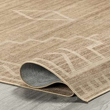 Rugs USA x Lauren Liess Velma Easy Jute Machine Washable Area Rug, 4x6, Natural