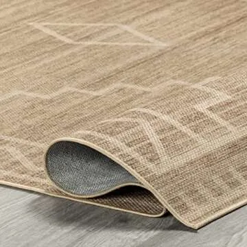 Rugs USA x Lauren Liess Velma Easy Jute Machine Washable Area Rug, 4x6, Natural