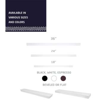 HIGH & MIGHTY Floating Shelf with Easy Tool-Free Installation