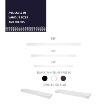 HIGH & MIGHTY Floating Shelf with Easy Tool-Free Installation