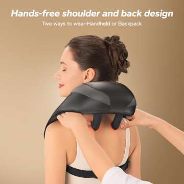 MERACH Neck Massager for Pain Relief Deep Tissue, Shiatsu Neck and Shoulder Massager with Heat, Cord...