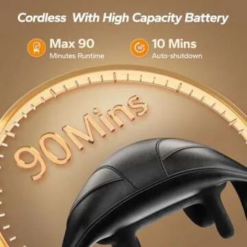 MERACH Neck Massager for Pain Relief Deep Tissue, Shiatsu Neck and Shoulder Massager with Heat, Cordless Back Massager for Home, Office, Car Use, Gifts for Men and Women