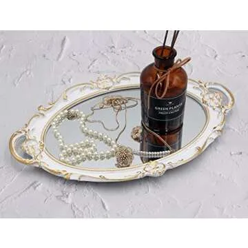 Eaoundm Vintage Hanging Mirror - Antique Style 14.5x10