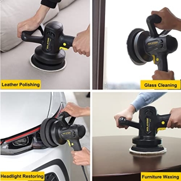 Rolaysee 6 Inch Car Buffer Polisher Kit for Home Use