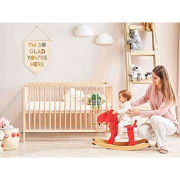 I'm So Glad You're Here-Classroom Decor-Inclusive Classroom Decor-Welcome Gift-Teacher Gift-Canvas Hanging Pennant Flag Banner Wall Sign Decor Gift-Birthday Christmas Gift