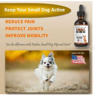 NODENS Small Dog Hip and Joint Liquid Glucosamine for Dogs with Chondroitin – Small Dog Joint Supp...