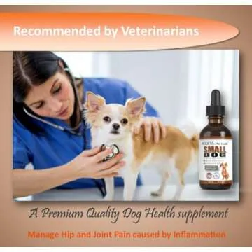 NODENS Small Dog Hip and Joint Liquid Glucosamine for Dogs with Chondroitin – Small Dog Joint Supplement for Natural Dog Pain Relief Anti-inflammatory for Improved Joint Flexibility and Mobility 59ml