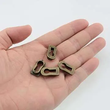 ZZHXSM 4pcs Zinc Alloy Keyhole Cover Bronze Tone for Cabinet Door, Dresser Drawers, Desk Antique, Modern Furniture Hardware