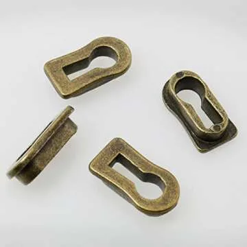 ZZHXSM 4pcs Zinc Alloy Keyhole Cover Bronze Tone for Cabinet Door, Dresser Drawers, Desk Antique, Modern Furniture Hardware