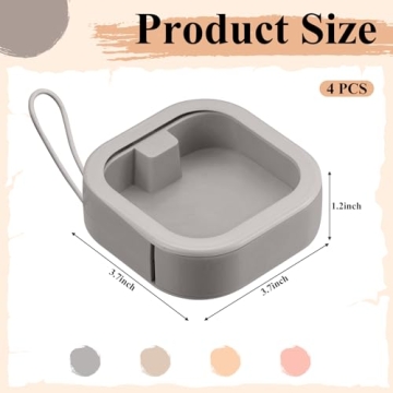 Kathfly 4 Pcs Multicolor Hair Tie Organizer Portable Hair Accessory Storage Containers Stackable Hair Tie Bobby Pin Holder Home Cotton Swab Dispenser Hair Accessories Jewelry Organizer Box